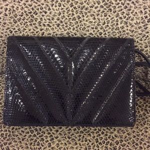 Vintage Eel Skin Small Leather Bag